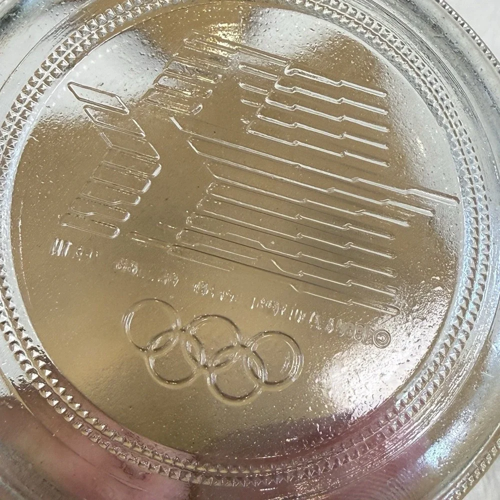 1984 Los Angeles Olympics Glass Coaster Set & Pencil Box Holder Licensed Lot